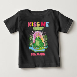 キスの私の霜のパーソナライズされたカラフルおもしろい多い子供 ベビーTシャツ