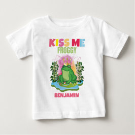 キスの私の霜のパーソナライズされたカラフルおもしろい多い子供 ベビーTシャツ