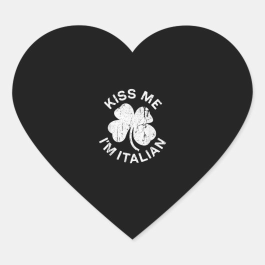 キスの私はイタリアンTシャツサンパトリック・デイ・シール ハートシール (正面)