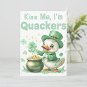 キスの私は、私はQuackers"聖パトリックの日 招待状 (スタンド正面)