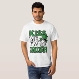 キスの私、私はアイルランド人 – レプラチョーン・セント・パトリックの日 Tシャツ
