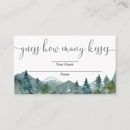 キスの素朴な山のカード数を推測 エンクロージャーカード (正面)