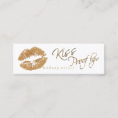 キスの証拠の唇2 -金ゴールドのグリッター スキニー名刺 (正面)