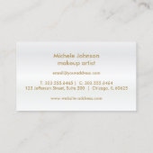 キスの証拠の唇-ティール(緑がかった色)のグリッター 名刺 (裏面)