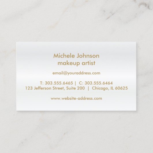 キスの証拠の唇-ティール(緑がかった色)のグリッター 名刺 (裏面)