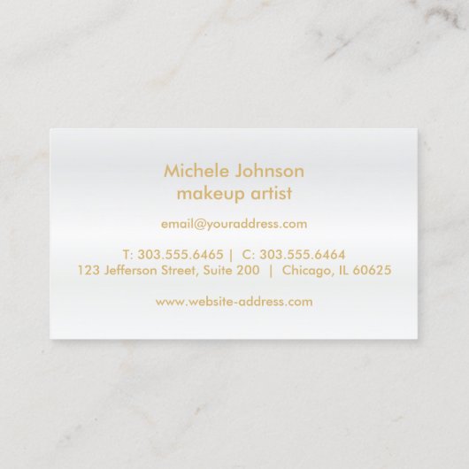 キスの証拠の唇-ピンクのグリッターおよびエレガントな金ゴールド2 名刺 (裏面)