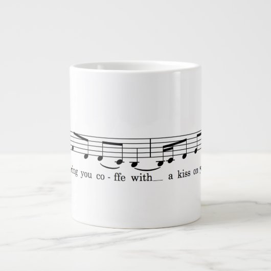 キスの頭 ジャンボコーヒーマグカップ (正面)
