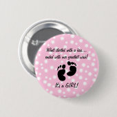 キスの願いのピンクのカスタムから始められる 缶バッジ (正面&裏面)