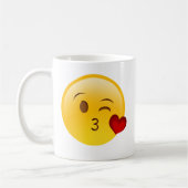 キスのemojiのステッカーを吹いて下さい コーヒーマグカップ (左)