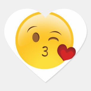 キスのemojiのステッカーを吹いて下さい ハートシール