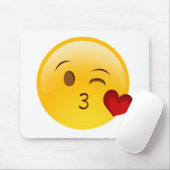 キスのemojiのステッカーを吹いて下さい マウスパッド (マウス)
