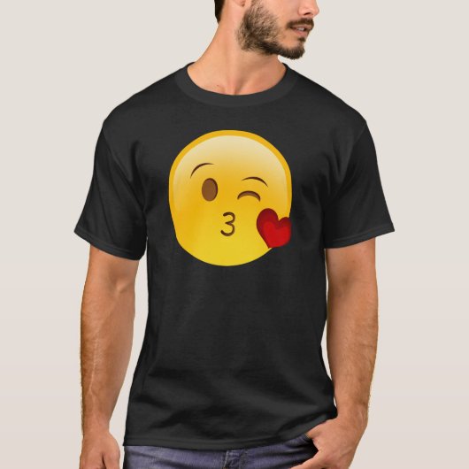 キスのemojiのステッカーを吹いて下さい tシャツ (正面)