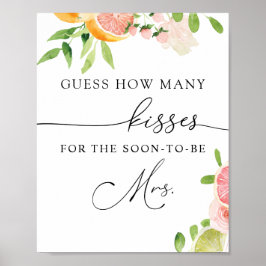 キスは結婚式直前のサインに何個？ ポスター