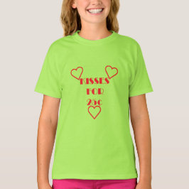 キスは25セント - ガールズベーシックTシャツ Tシャツ
