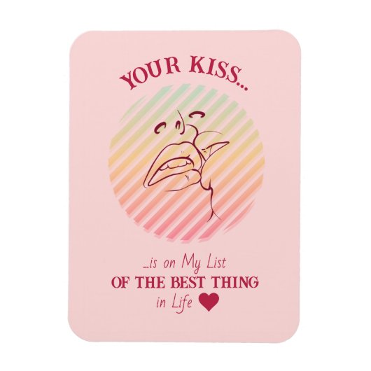 キスは…愛のための柔軟な磁石 マグネット (縦)