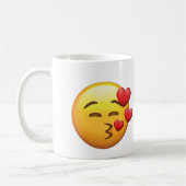 キスまたはハートのemoji コーヒーマグカップ (左)
