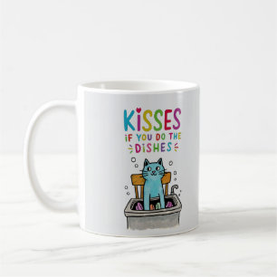 キスもしお皿かわいい猫の洗い上げ コーヒーマグカップ
