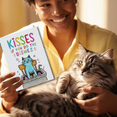 キスもしお皿かわいい猫の洗い上げ シーズンカード