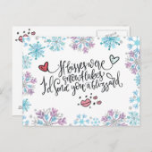 キスもしは吹雪だった私はあなたに吹雪を送る ポストカード (正面/裏面)