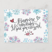 キスもしは吹雪だった私はあなたに吹雪を送る ポストカード (正面)