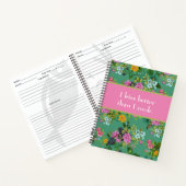 キスより良い調理師おもしろいフローラレシピ本 ノートブック (内部)