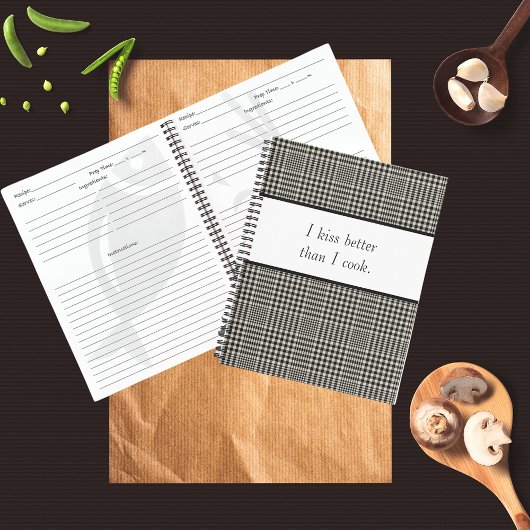 キスより良い調理師おもしろいレシピ本 ノートブック