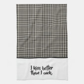 キスより良い調理師 おもしろい キッチンタオル (縦)