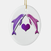 キスをするなイルカのオーナメント セラミックオーナメント (右)