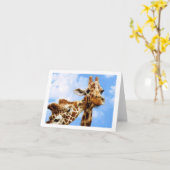 キスをするなキリン カード (黄色い花)