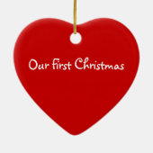 キスをするなシマリス"私達の初めてのクリスマス"のオーナメント セラミックオーナメント (裏面)