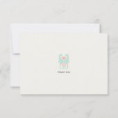 キスをするなタツノオトシゴのハートのビーチ結婚式は感謝していしています サンキューカード (裏面)