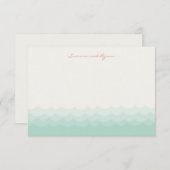 キスをするなタツノオトシゴのハートのビーチ結婚式は感謝していしています サンキューカード (正面/裏面)