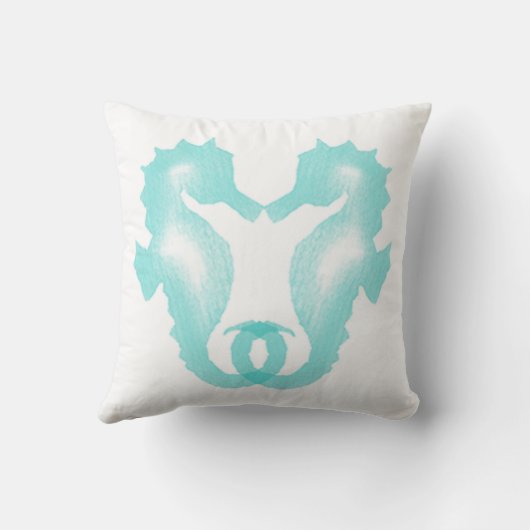 キスをするなタツノオトシゴの枕 クッション (裏面)