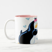 キスをするなペンギンのコーヒー・マグ ツートーンマグカップ (左)
