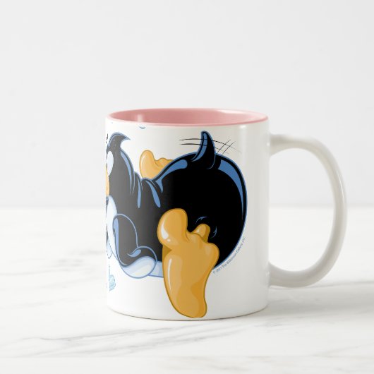 キスをするなペンギンのコーヒー・マグ ツートーンマグカップ (右)