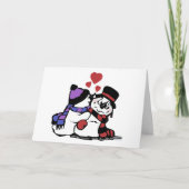 キスをするな雪だるまのクリスマスカード シーズンカード (正面)