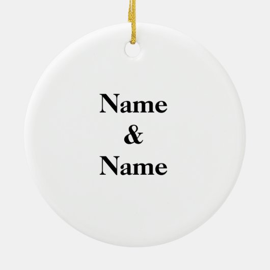 キスをするな魚釣りのカップルのシルエットの休日のオーナメント セラミックオーナメント (裏面)