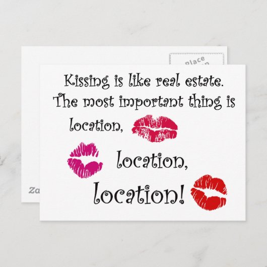 キスをするは実在財の引用文 ポストカード (正面/裏面)