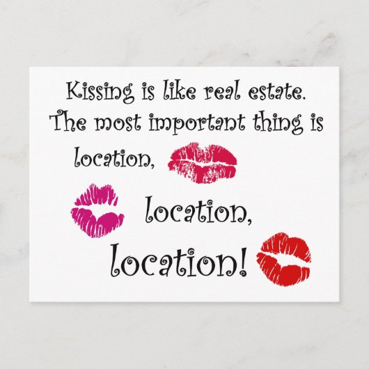 キスをするは実在財の引用文 ポストカード (正面)