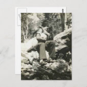 キスをするウッズの郵便証に ポストカード (正面/裏面)