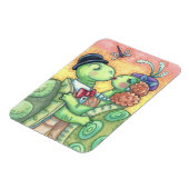 キスをするウミガメのバレンタインデーカスタマイズグ* マグネット (左側)