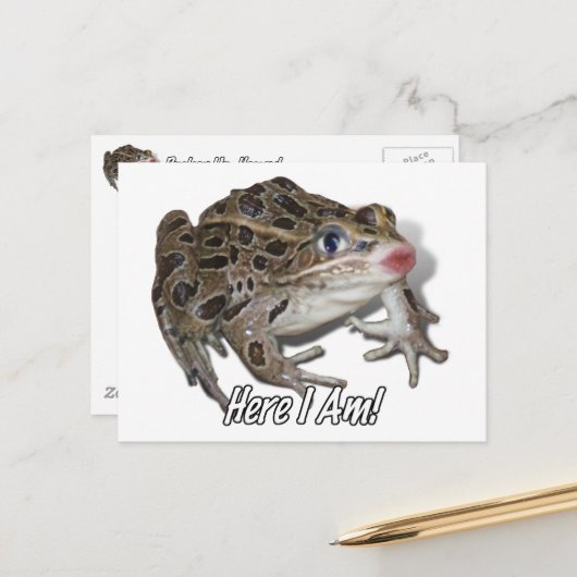 キスをするカエル – パッカーを上げて! ポストカード (正面/裏面インサイチュ)