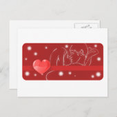 キスをするカップル/愛 ポストカード (正面/裏面)