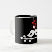 **キスをするカップル** **新郎新婦***用マグカップ ツートーンマグカップ (正面左)