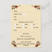 キスをするスケルトンRSVPゴシック結婚ズ エンクロージャーカード (裏面)