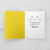 キスをするチョコレートイースターバニー シーズンカード (内部)