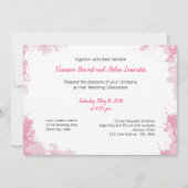 キスをするヴィンテージ対結婚式招待状 招待状 (裏面)