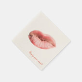キスをする唇のカスタマイズ スタンダードカクテルナプキン (角)