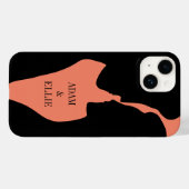 キスをする対シルエカスタムットカラー Case-Mate iPhoneケース (裏面 (横))