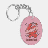 キスをする漫画効果音キーチェーン キーホルダー (正面左)